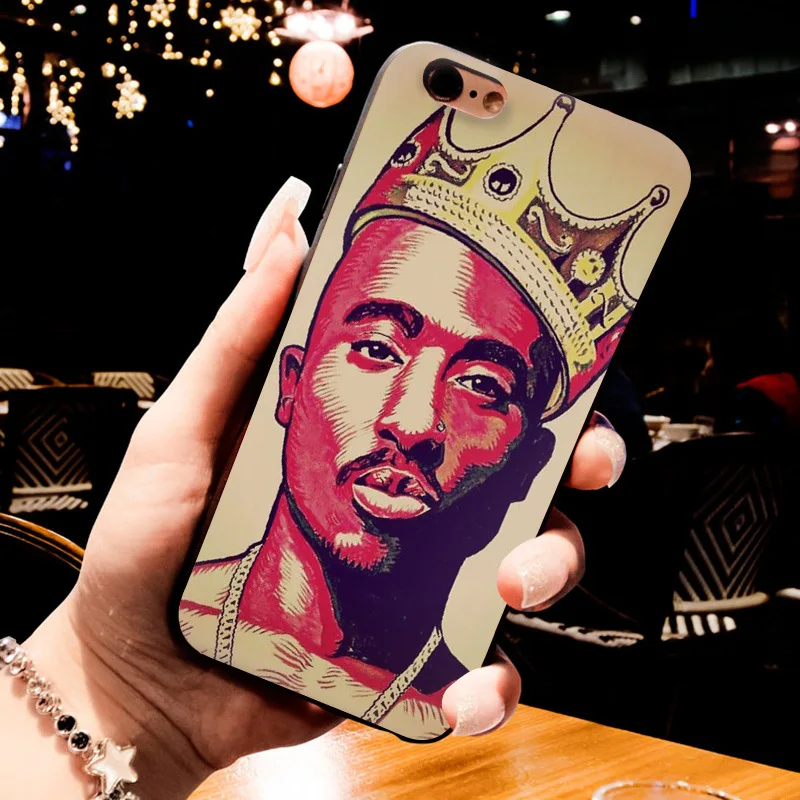 MaiYaCa 2pac Tupac и Biggie роскошный качественный черный силиконовый мягкий чехол для телефона для iPhone 8 7 6S Plus X 5S SE 11pro max Coque Shell