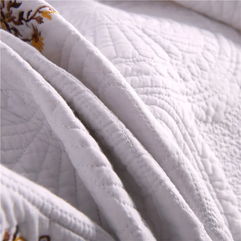 Роскошное белое Европейское 100% хлопковое высококачественное удобное покрывало