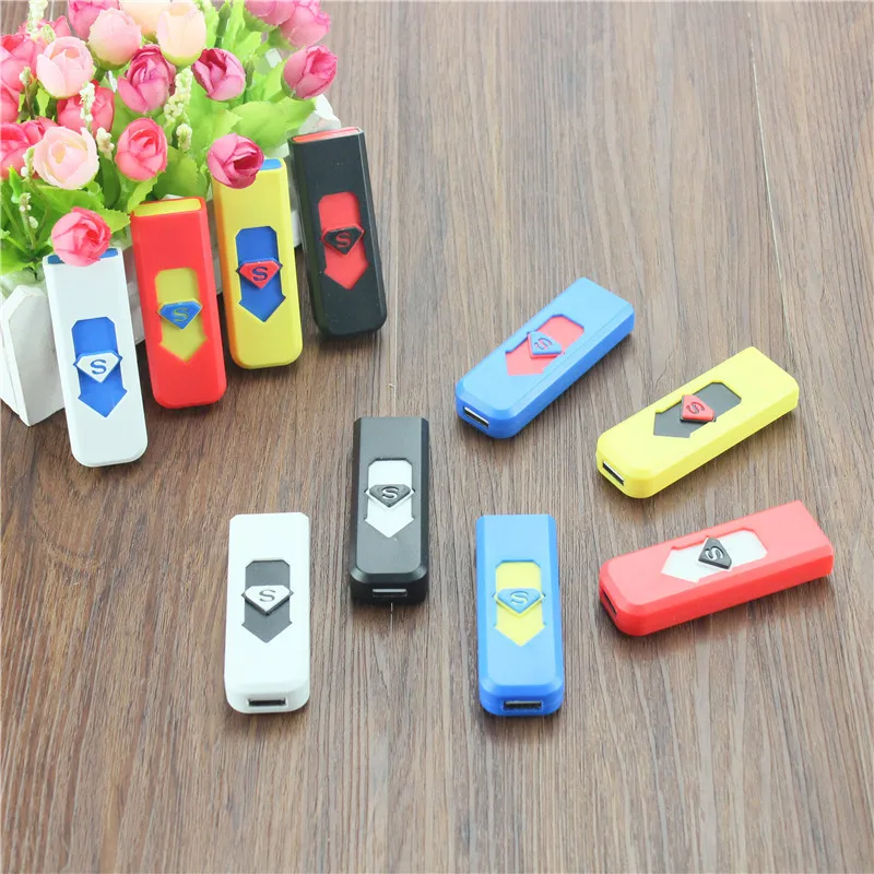 1 шт. креативная маленькая зажигалка перезаряжаемая USB ветрозащитная