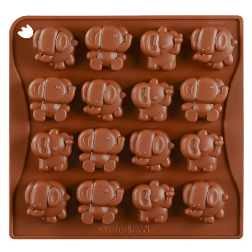 Calf Elephant Shaped 3D Cake Mold With Lid Silicone DIY Decor Baking Tools Cookie Chocolate Candy Pastry Mould Ice Cube |