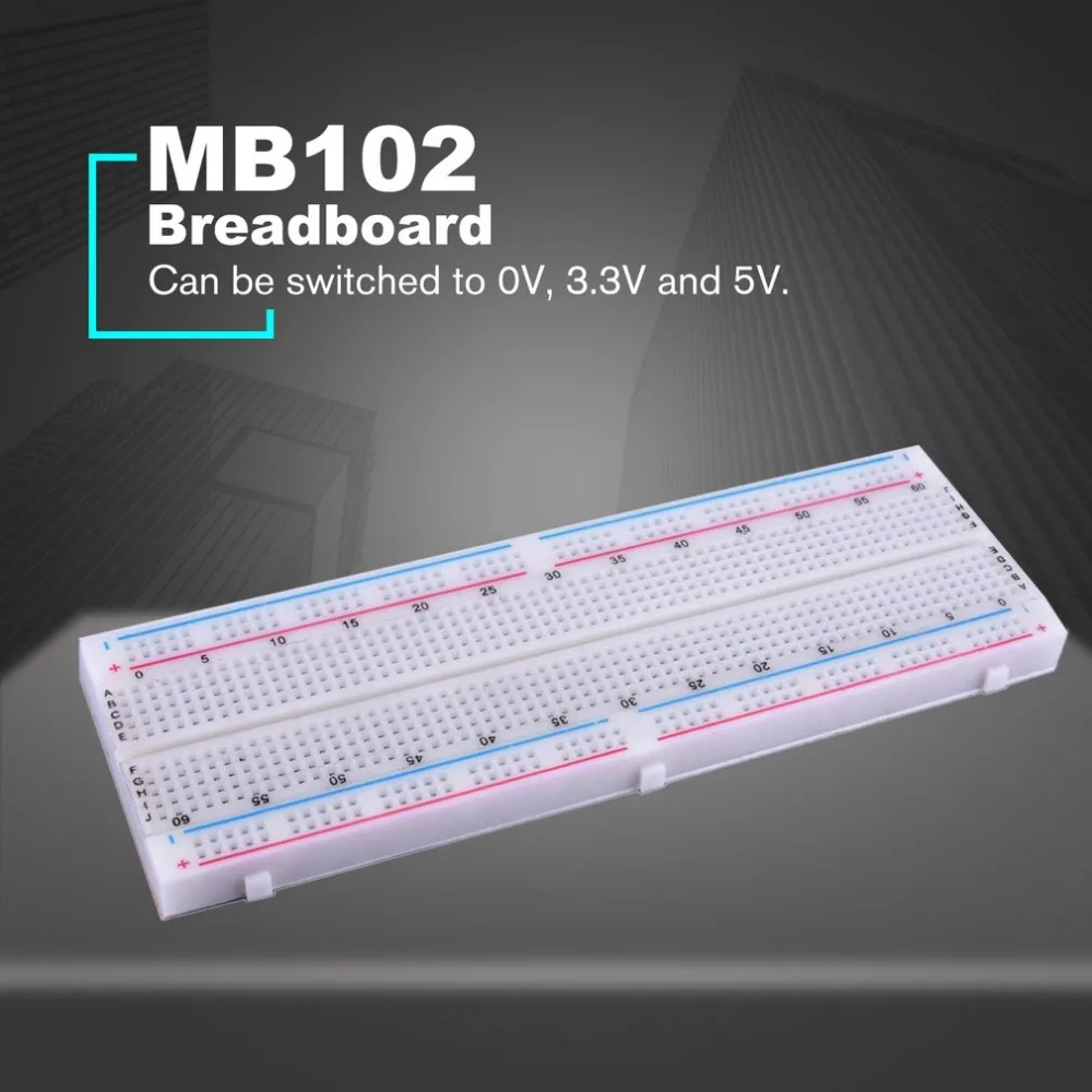 MB102 макетная плата силовой модуль Solderless Прототип хлебопечки комплект с 65 гибкими