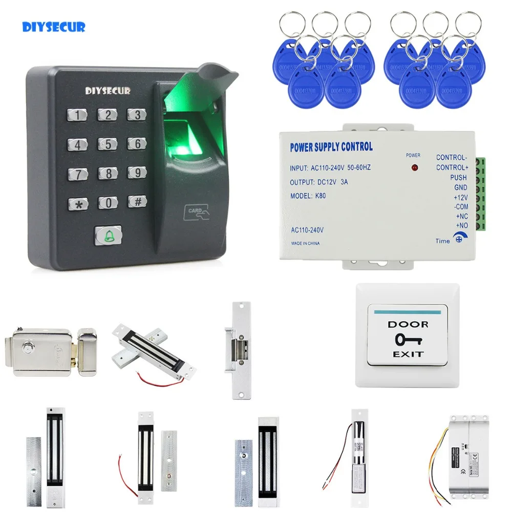 DIYSECUR биометрический отпечаток пальца RFID 125 кГц Пароль Клавиатура система