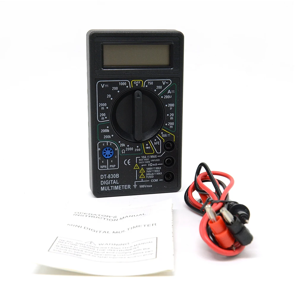 Цифровой мультиметр DT830B с ЖК дисплеем тестер сопротивления