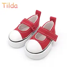 Tilda 5.5cm Canvas Sneakers For Dolls Paola Reina Minifee Corolle,New Toy Bjd Sneaker Sports Shoes for EXO KPOP Stuffed Dolls