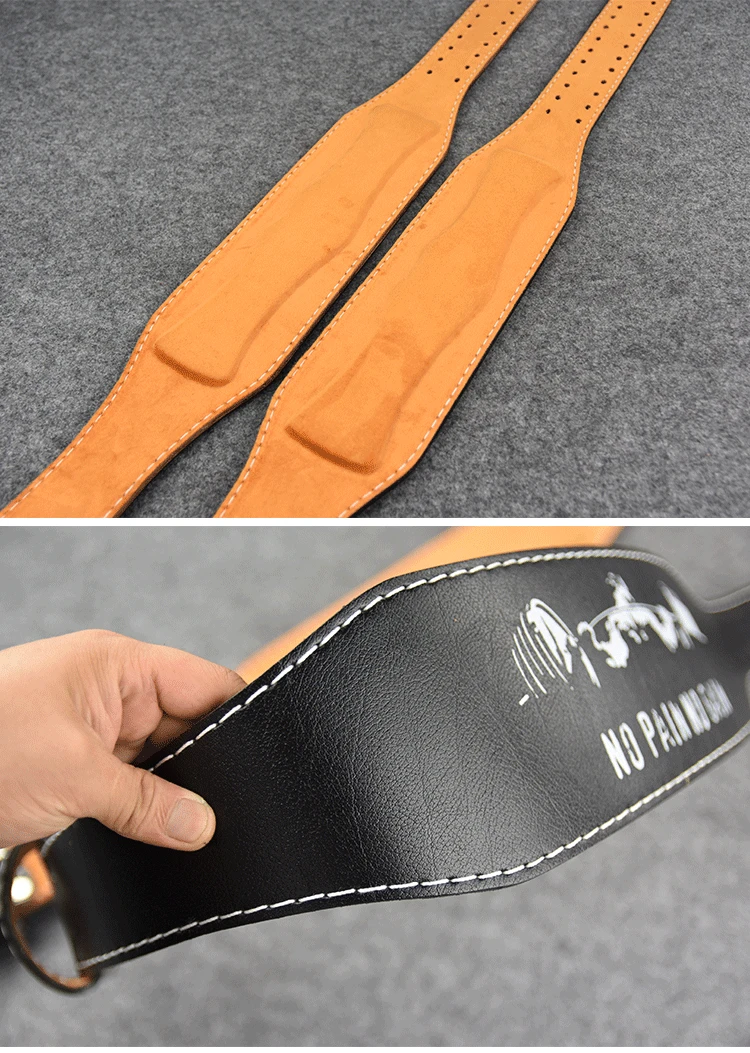 Weightlifting Belt Fitness Squat Hard Pull Leather Waist Protection Bodybuilding Strength Training Exercise Equipment Adult