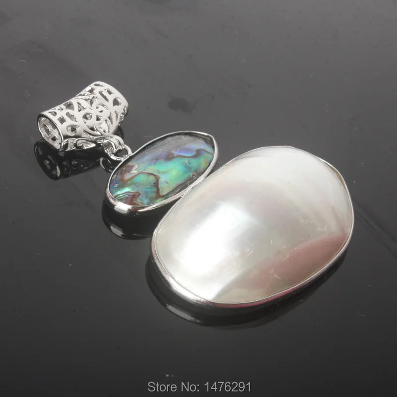 1 шт. кулон из натурального белого ракушка и абалона|Подвески| |