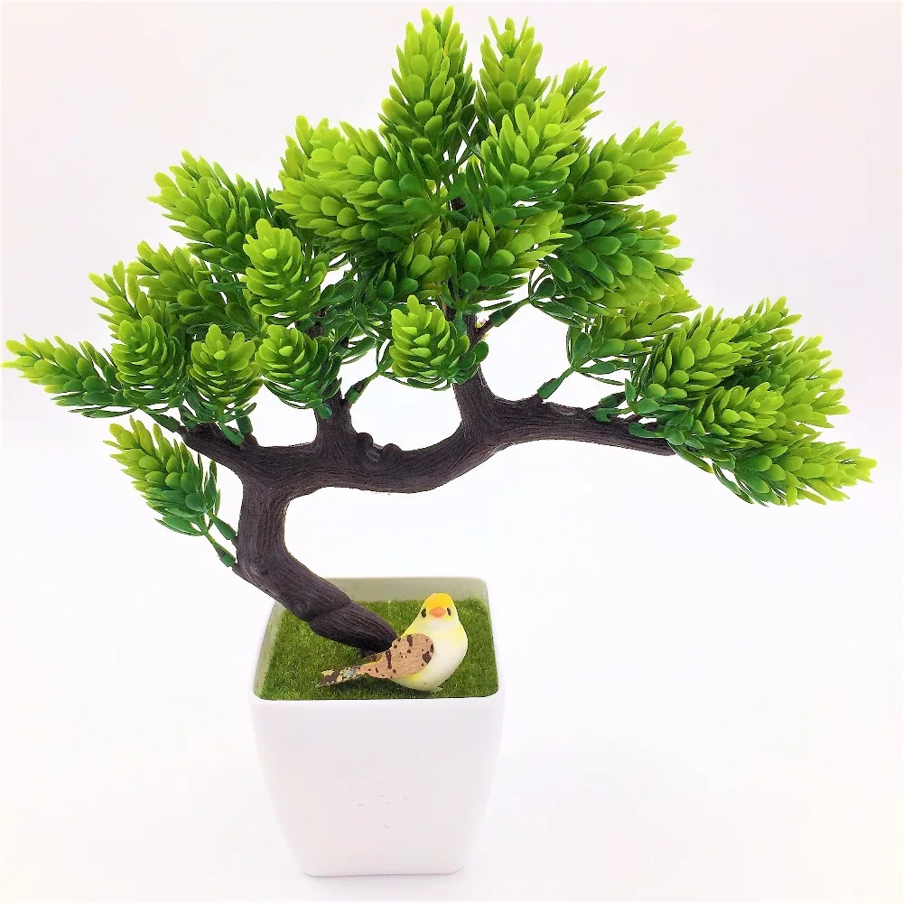 New arrival Artificial decorative flowers wreaths plants tree flower bonsai fake pine trees Komatsu vase | Дом и сад