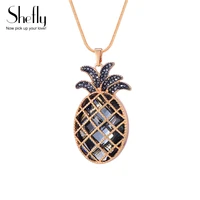 big gold pineapple pendant necklace for women snake chain long necklace fashion jewelry accessories 2019 new statement jewellery