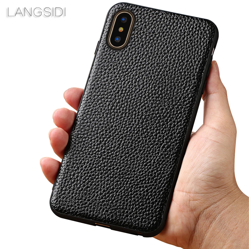 2018 Новый брендовый чехол для телефона зерно личи полный-обернутый iphone 8 полный