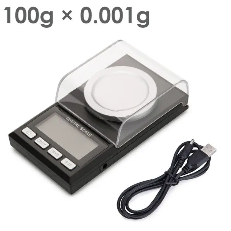 100g 0.001g 0,001 г точность ювелирной шкалы для золота лабораторные весы цифровые весы с точностью в миллиграммах Карманные электронные точные весы - Цвет: 100g 0.001g