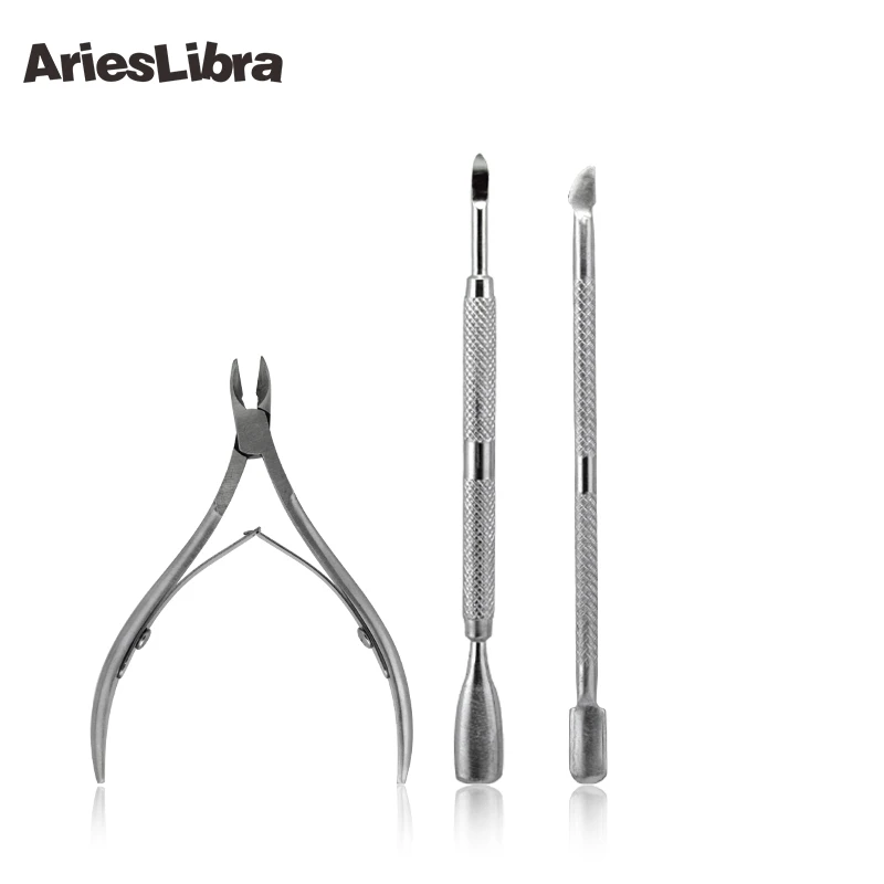 AriesLibra 3 шт./компл. набор инструментов для маникюра из нержавеющей стали ложка