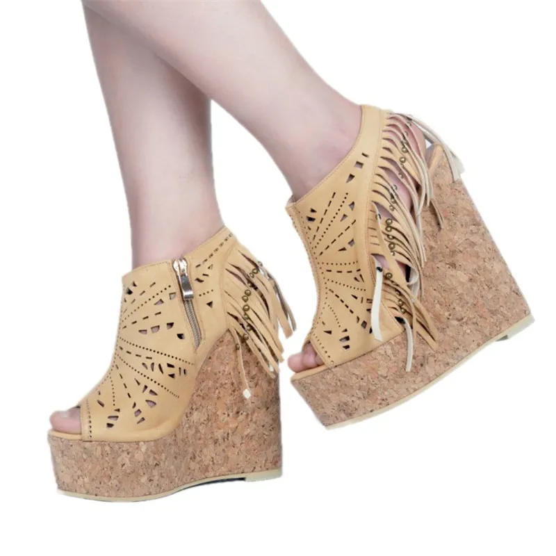 Themostshoes женские босоножки Европа и США Мода богатые стиль с кисточкой 15 см