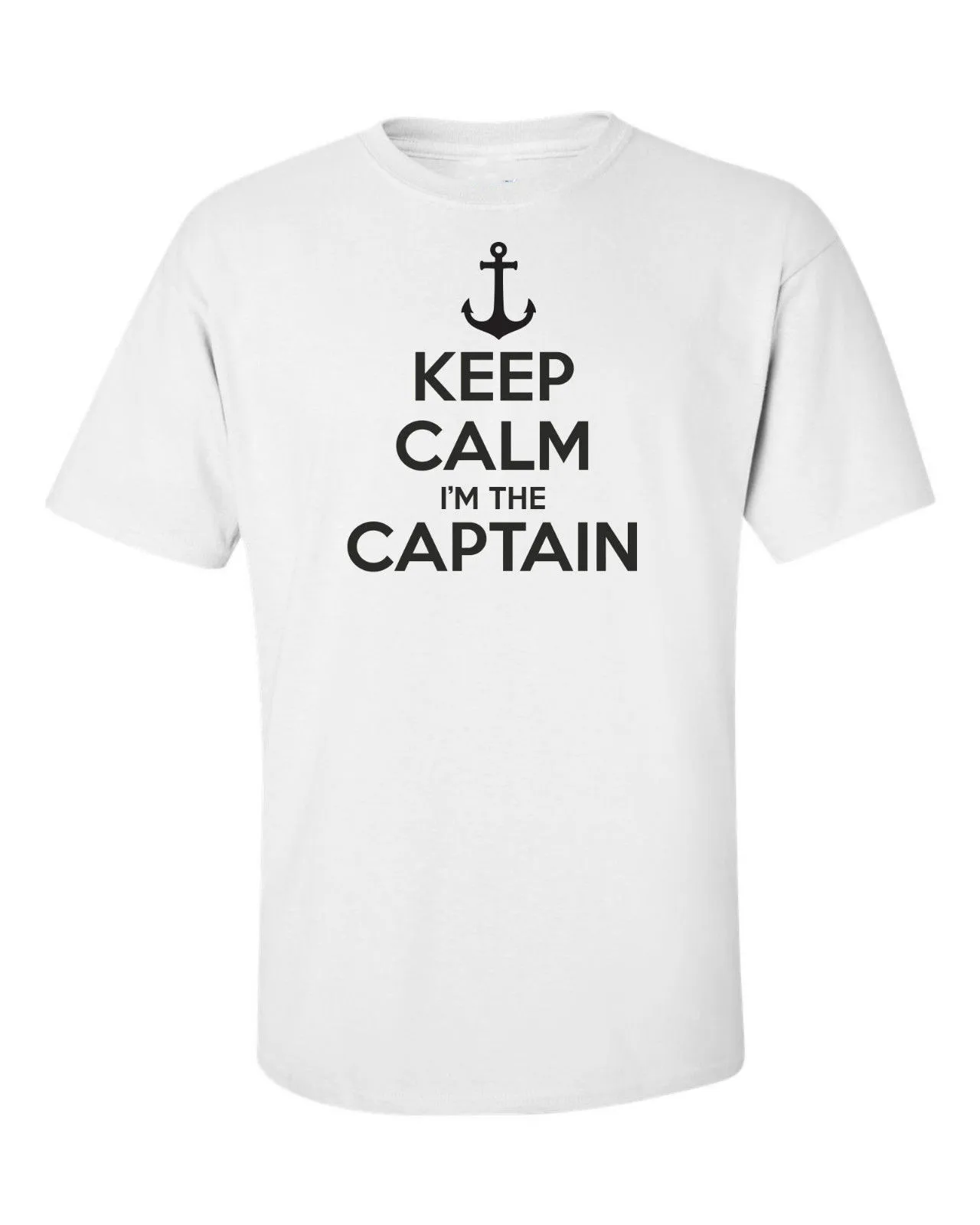 Забавная Мужская Футболка KEEP CALM I THE CAPTAIN подарок мужчине моторная лодка парусное