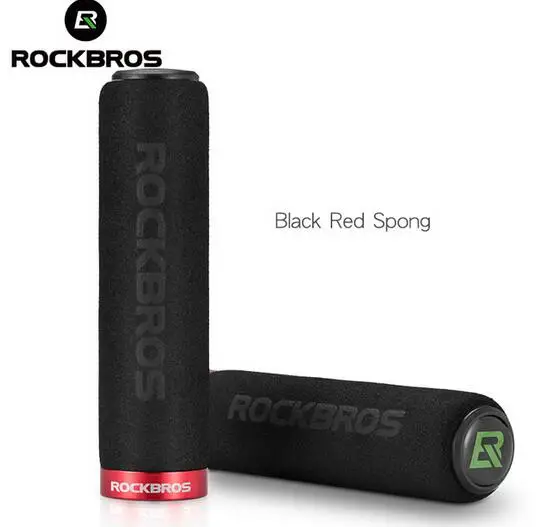 Black Red Sponge Рокброс велосипедные ручки для велосипеда MTB силиконовая губка велосипедный замок на ручки против-занос, удар-поглощая велосипедная часть - Цвет: Black Red Sponge