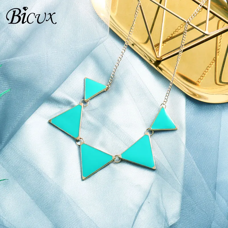 BICUX, панк стиль, мужское ожерелье, s& Кулоны для женщин и мужчин, винтажная мода, Геометрическая Золотая цепочка, ожерелье, хип-хоп ювелирное изделие