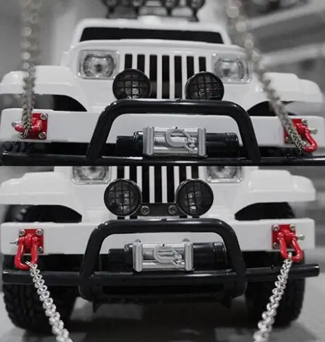 RC Rock Crawler 1:10 аксессуары длинная цепь с черной буксировочной скобой для осевого SCX10