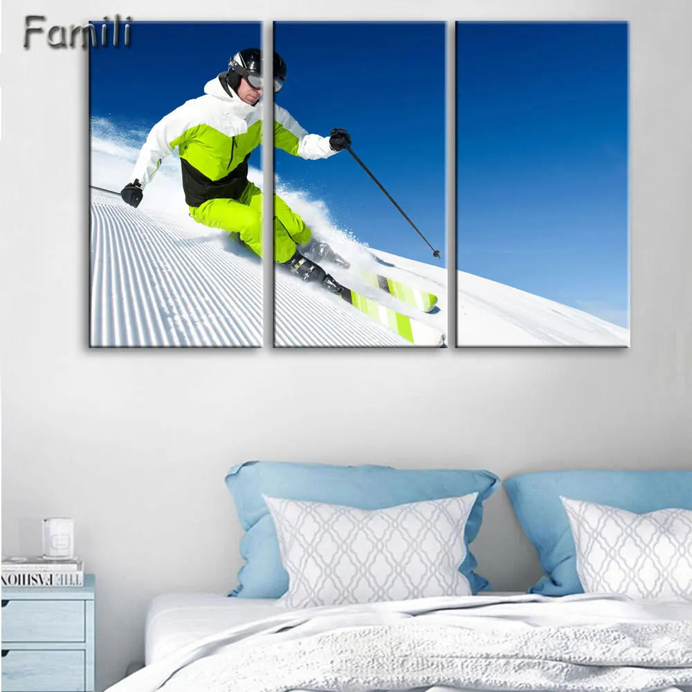 3 шт. Картина на холсте для катания лыжах|art pictures|wall art pictureframed wall |