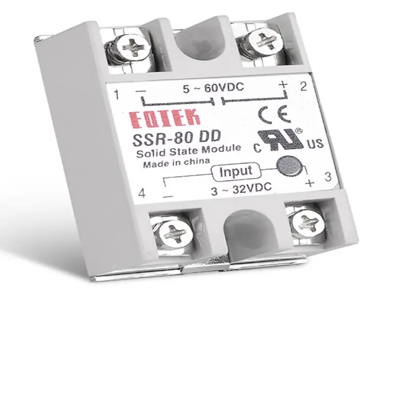 Однофазный твердотельный модуль реле SSR-80DD Dc-Dc 60A 80A 100A SSR-60DD 3-32 V DC до 5-60