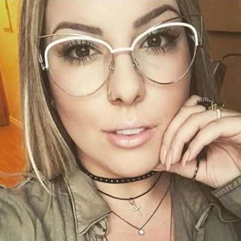 Женские очки кошачий глаз компьютерные оптические для женщин прозрачные линзы