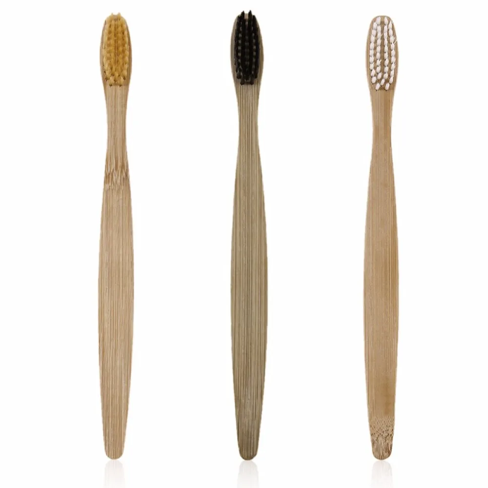 

3pcs/lot Environment-friendly Wood Toothbrush Bamboo Toothbrush Soft Bamboo Fibre Wooden Handle Low-carbon Eco-friendly