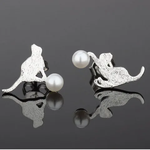 Женские серьги гвоздики в стиле хип хоп из серебра 925 пробы|girls stud earings|drop earringsstud