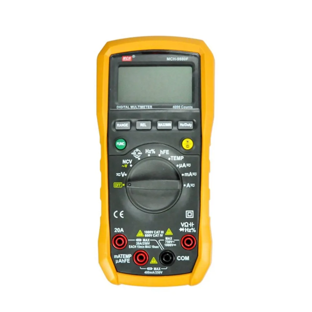 Профессиональный MCH9880F Автоматический диапазон цифровой мультиметр AC DC