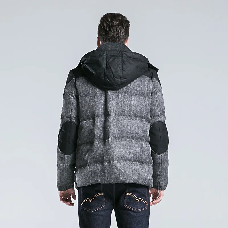Мужской пуховик Markless плотный с капюшоном Повседневная зимняя верхняя одежда |