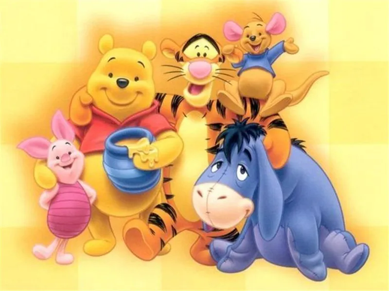 5D полноразмерная Алмазная картина сделай сам мозаика Винни Пух украшение