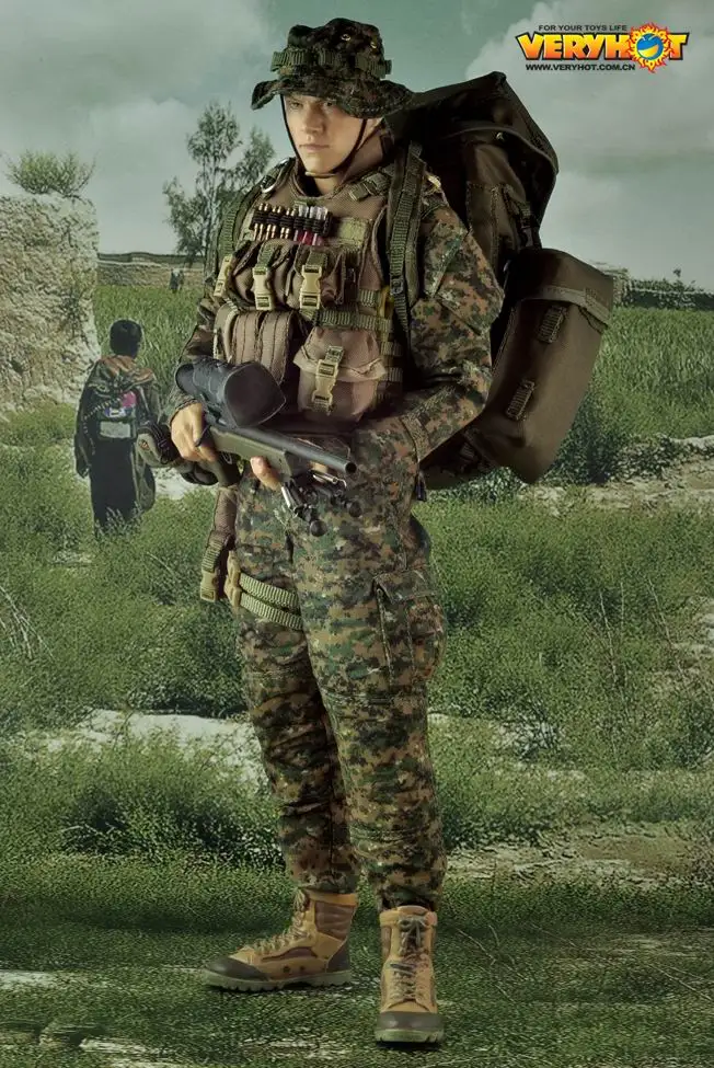Аксессуары для фигурок в масштабе 1/6 униформа снайпера USMC экшн фигурки 12 дюймов