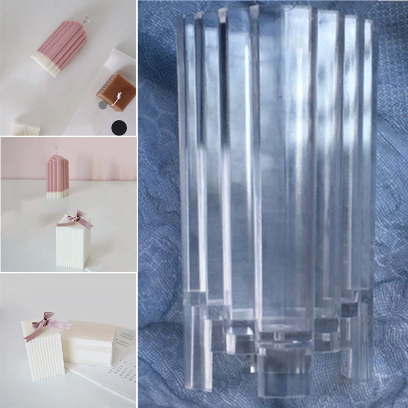 Прозрачная форма для свечей Пластиковая изготовления DIY аксессуары прессформы