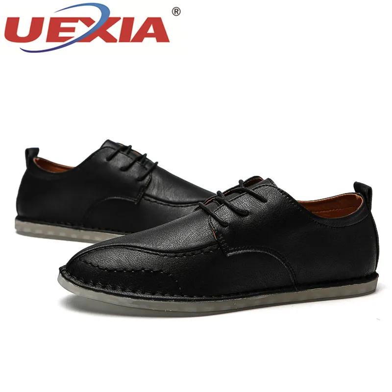 UEXIA Новый высокое качество мокасины из коровьей кожи мужские лоферы модные