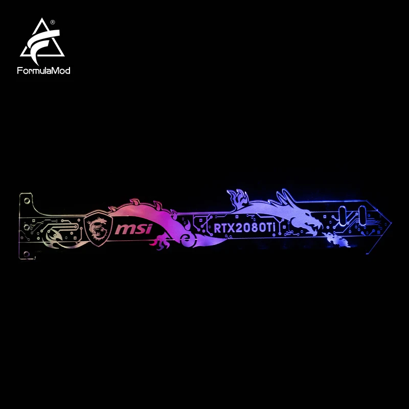 Super Dragon FormulaMod Fm-QJD, RGB блок GPU акриловые кронштейны, декоративные пластины GPU держатель, 5 v 3 Pin RGB синхронизация материнская плата освещение - Цвет лезвия: Super Dragon