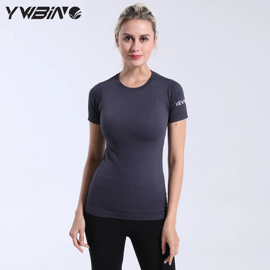 YWBIN женская спортивная одежда Топ Фитнес женский трикотаж бесшовные короткий
