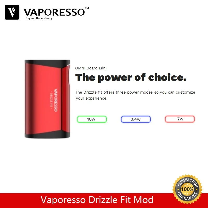 Вейп мод Vaporesso Drizzle Fit Box Mod 40 Вт 1400 мА · ч встроенный аккумулятор подходит для