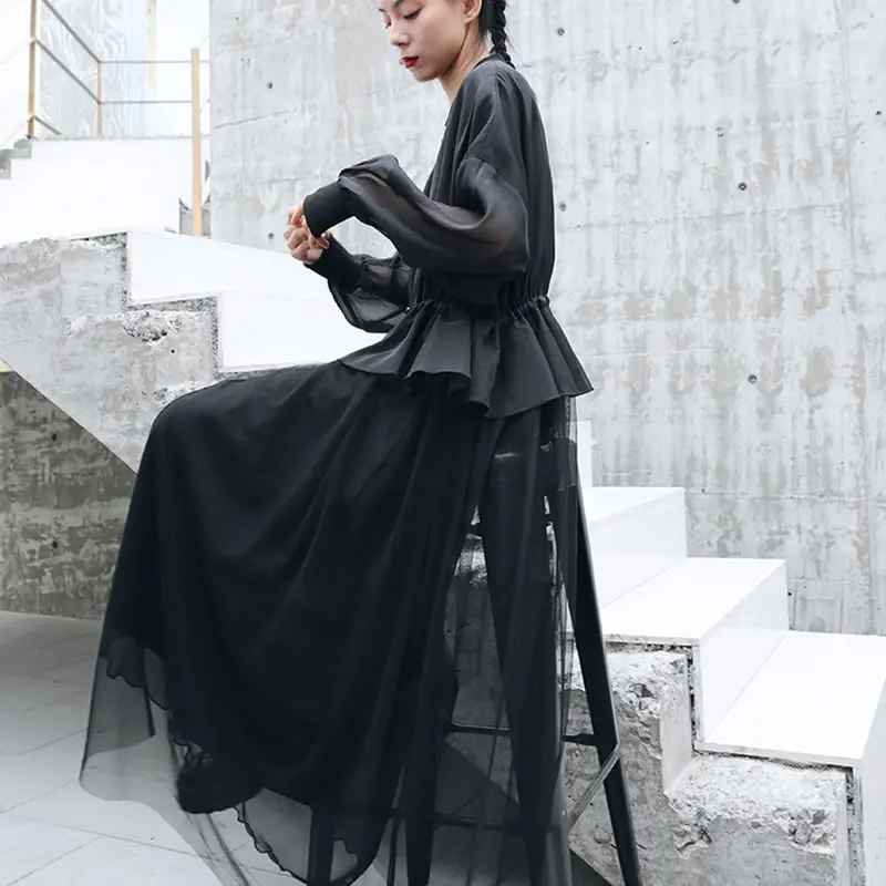 Женские повседневные свободные брюки XITAO однотонные широкие на плоской подошве