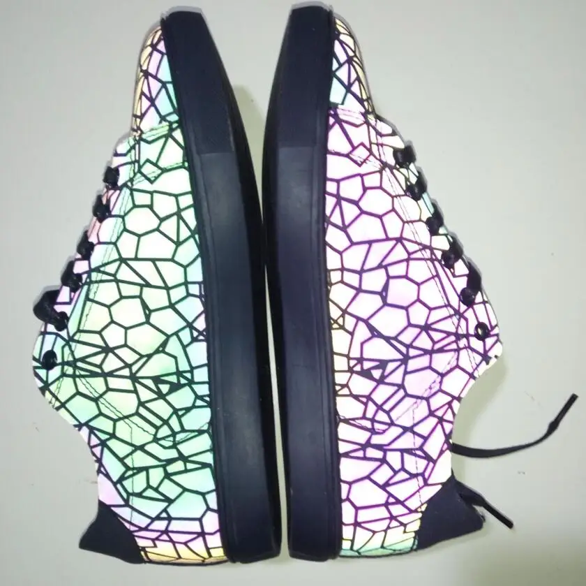 Новинка года; женская повседневная обувь; ZX Flux; обувь для влюбленных; специальная обувь; Хамелеон; светящаяся отражающая трещина; цветная обувь для влюбленных; женская обувь на плоской подошве