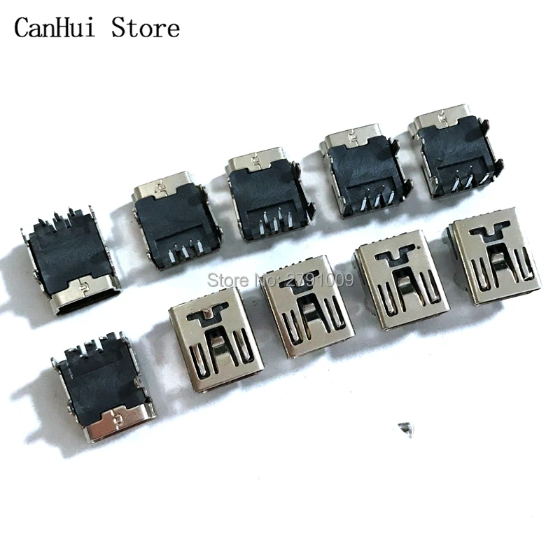 10 шт. мини usb коннектор 90 градусов 4P 5pin тип B гнездовой разъем Micro для мобильный