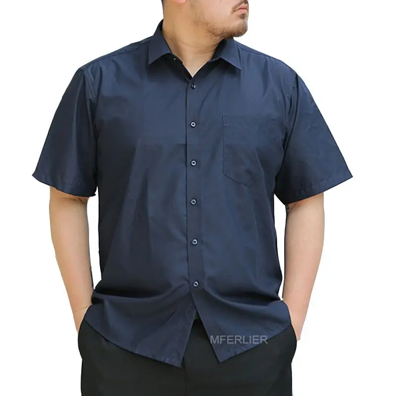 Летняя мужская рубашка больших размеров 5XL 6XL 7XL 8XL 9XL 10XL бюст 164 см короткий рукав большой размер мужские рубашки