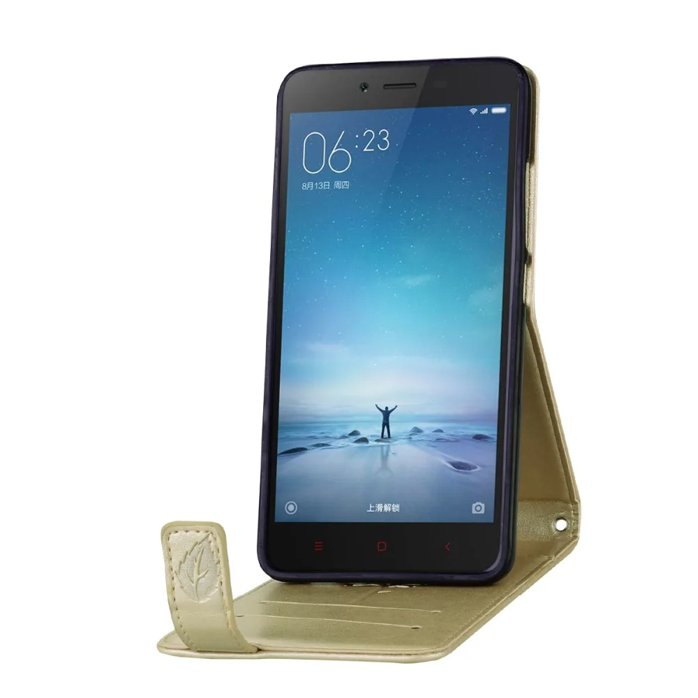 Ouzifish Coque для Redmi Note 2 крышка Роскошный кожаный чехол Xiaomi Flip Vertical Капа задняя