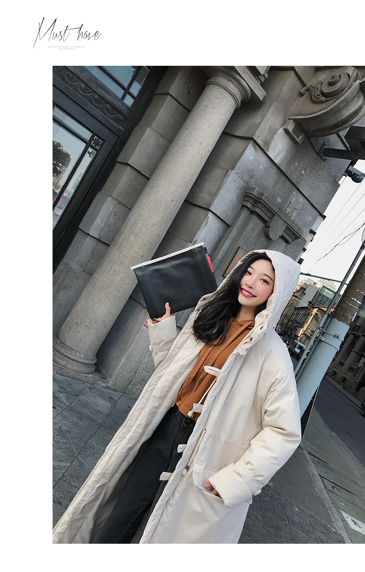 Зимняя женская пуховая хлопковая куртка, толстая теплая парка, пальто для женщин с длинным рукавом и капюшоном размера плюс, женская верхняя одежда L1703