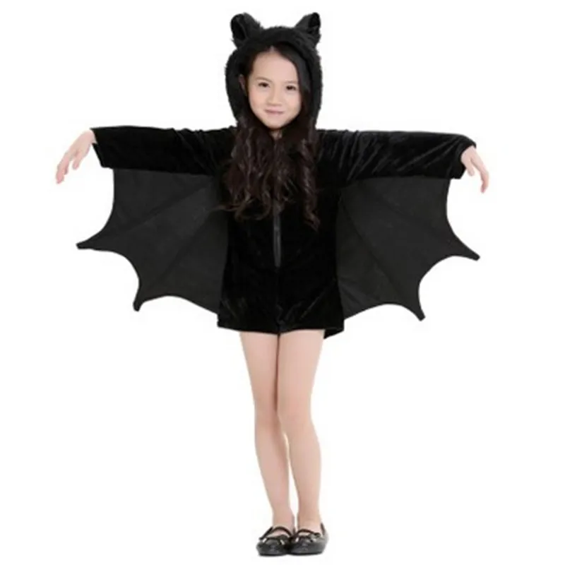 XS-XXL мама и дочь одежда животного Cosplays принт чёрной летучей мыши костюмы Ролевая