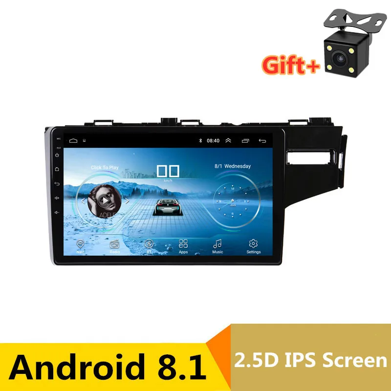 2.5D IPS Android 8 1 автомобильный DVD мультимедийный плеер GPS для honda Fit jazz Right driving 2014 2015 2016