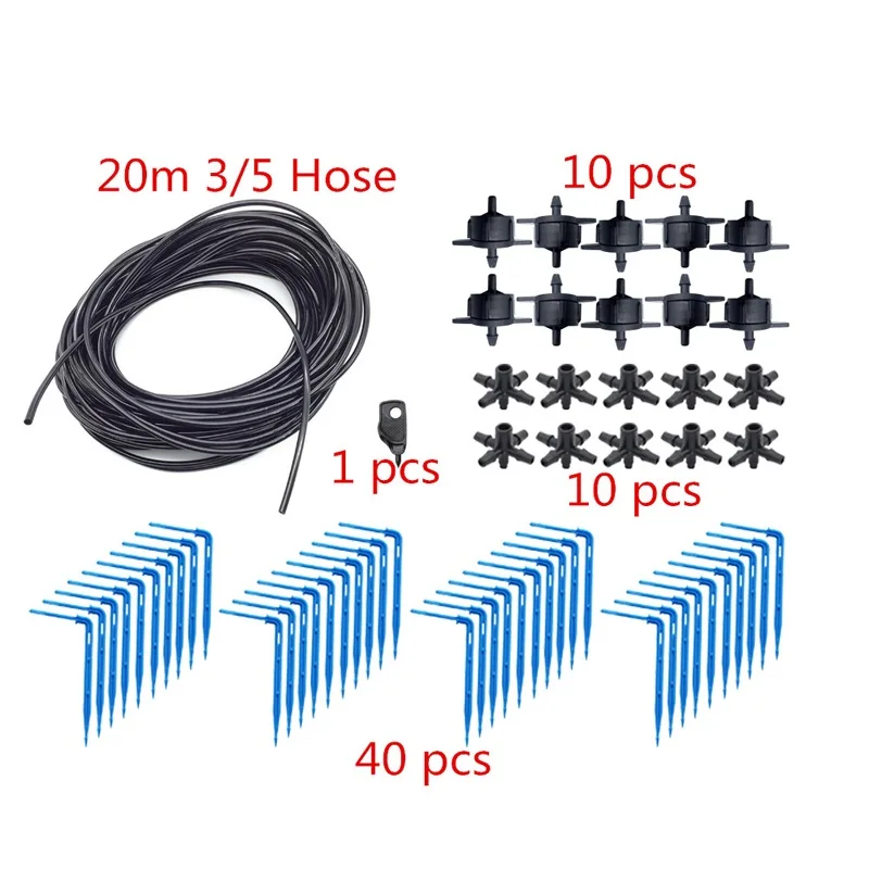 Kit 18216 Садовый точечный полив со стрелкой комплект для капельницы+ 1 шт. 3 мм перфоратор 2L/4L/8L Набор для полива капельницы 10 комплектов, 20 комплектов - Цвет: Kit 18216