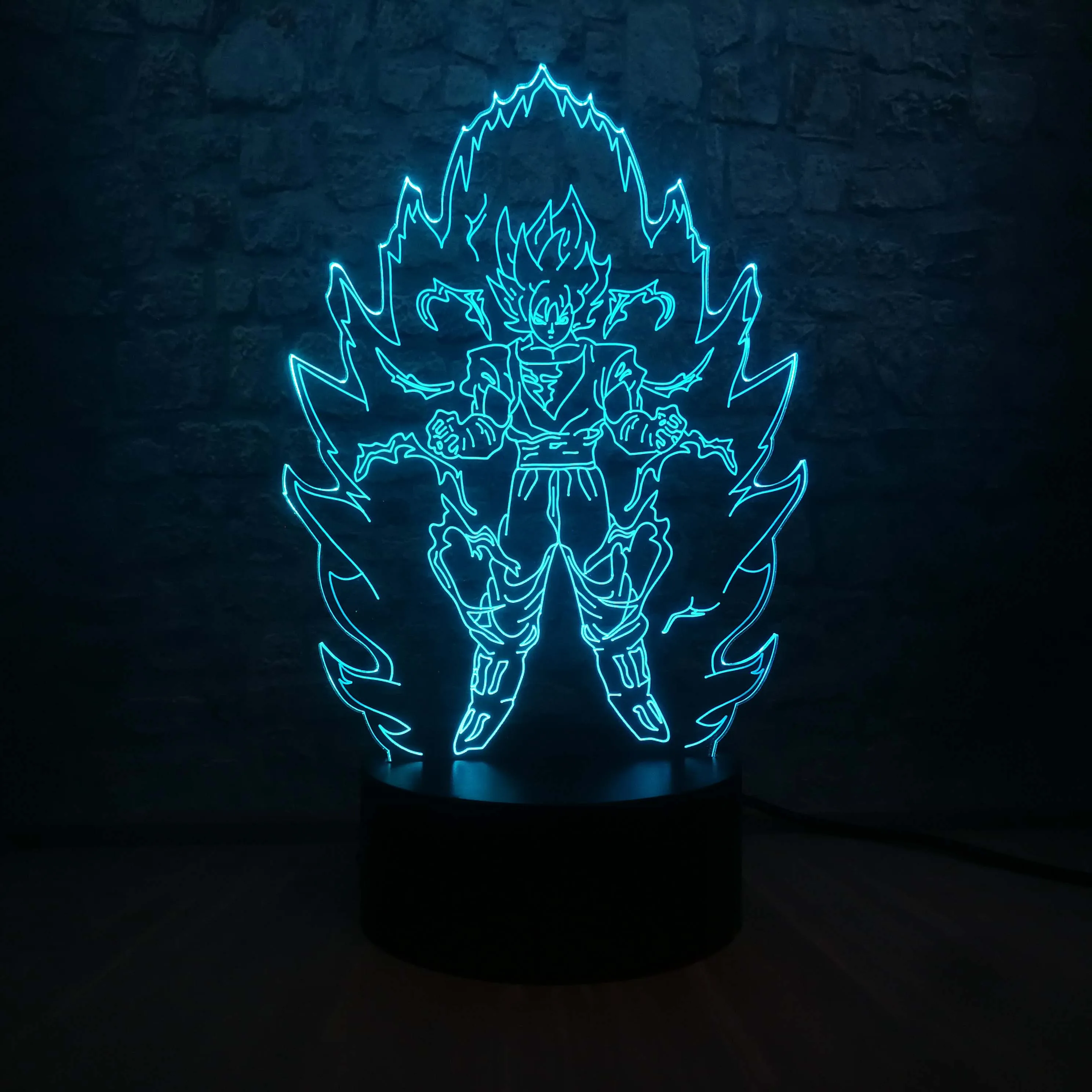 3D светодиодный светильник Dragon Ball Super Son Goku ночник для спальни креативное
