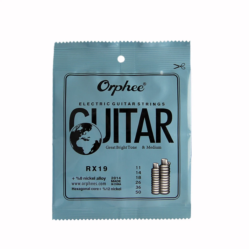 Набор струн Orphee RX19 для электрогитары струны из никелевого сплава Отличный яркий