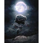Алмазная живопись сделай сам, полностью квадратная мозаика, наклейка стразы, декоративная живопись, вышивка крестиком лунный свет, роза, алмазная вышивка 5d, Новинка