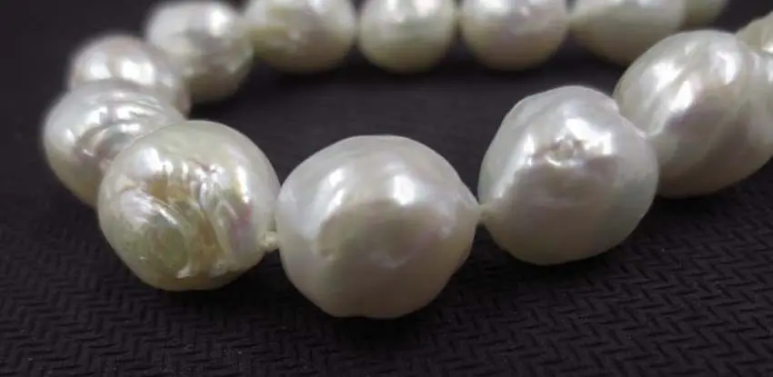 baroque white 11-12.5mm FURROW Kasumi pearl necklace Double heart clasp S487# | Украшения и аксессуары