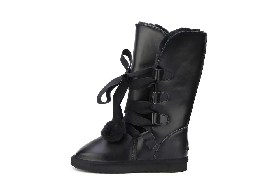 HABUCKN/классические женские зимние сапоги, кожаная зимняя обувь, bota feminina botas mujer zapatos, женские непромокаемые зимние сапоги
