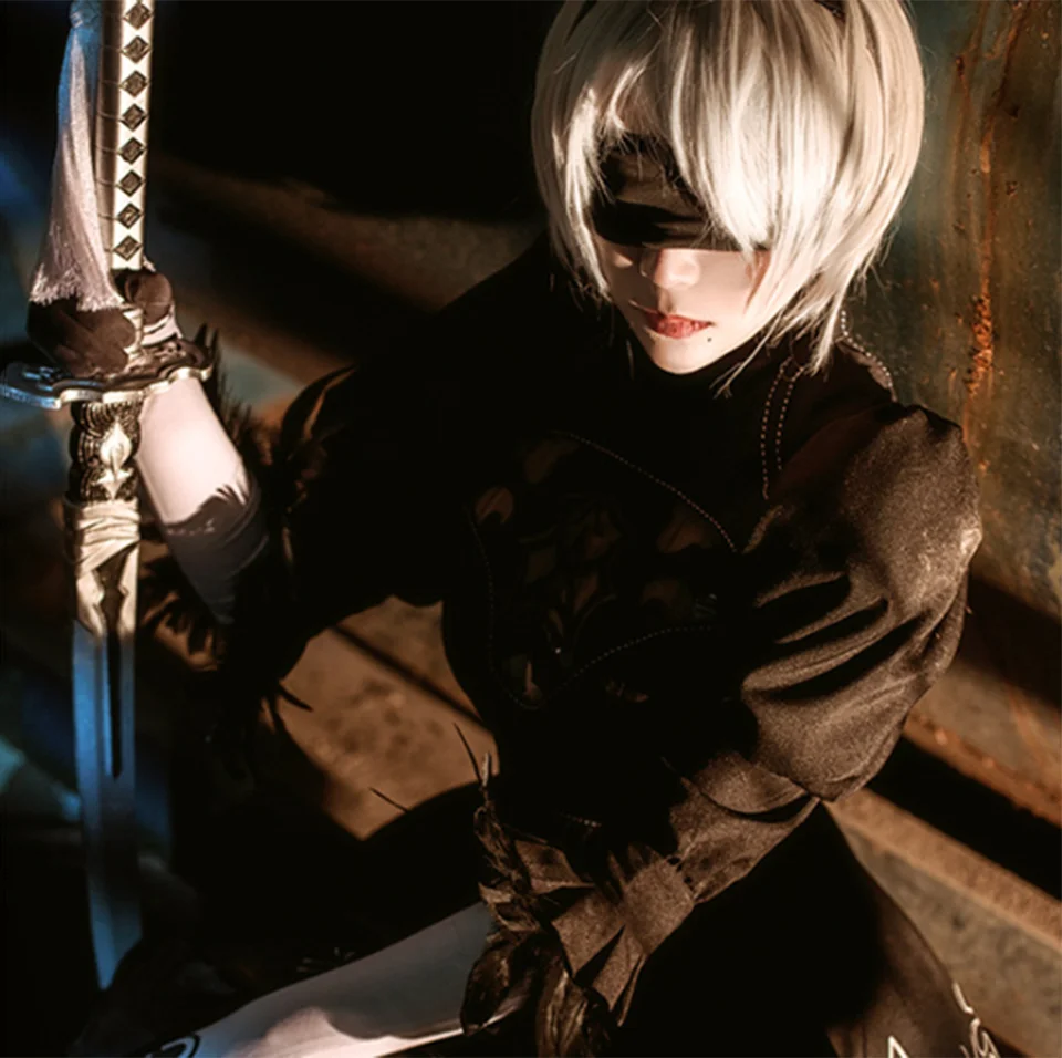MQUPIN NieR: Automata 2B YoRHa NO.2 Тип B платье героини униформа наряд игры костюмы для косплея| |