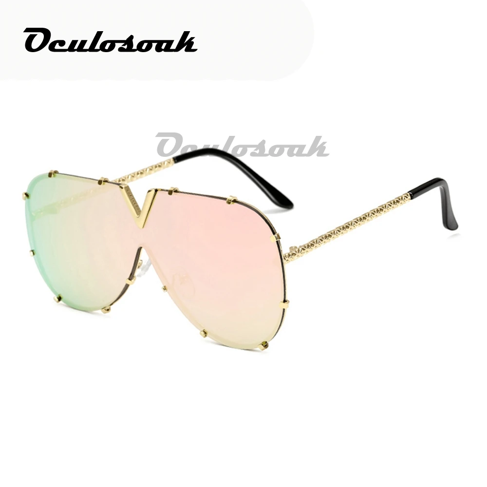 Горячее новое поступление V большие солнцезащитные очки женские брендовые